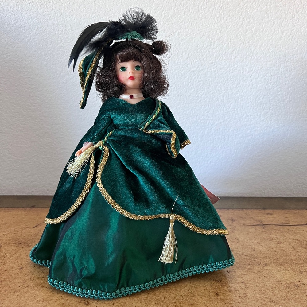 Vintage Madame Alexander Scarlett Doll‎ 8” Gone with the Wind Green Velvet Dress
